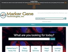 Tablet Screenshot of markergene.com